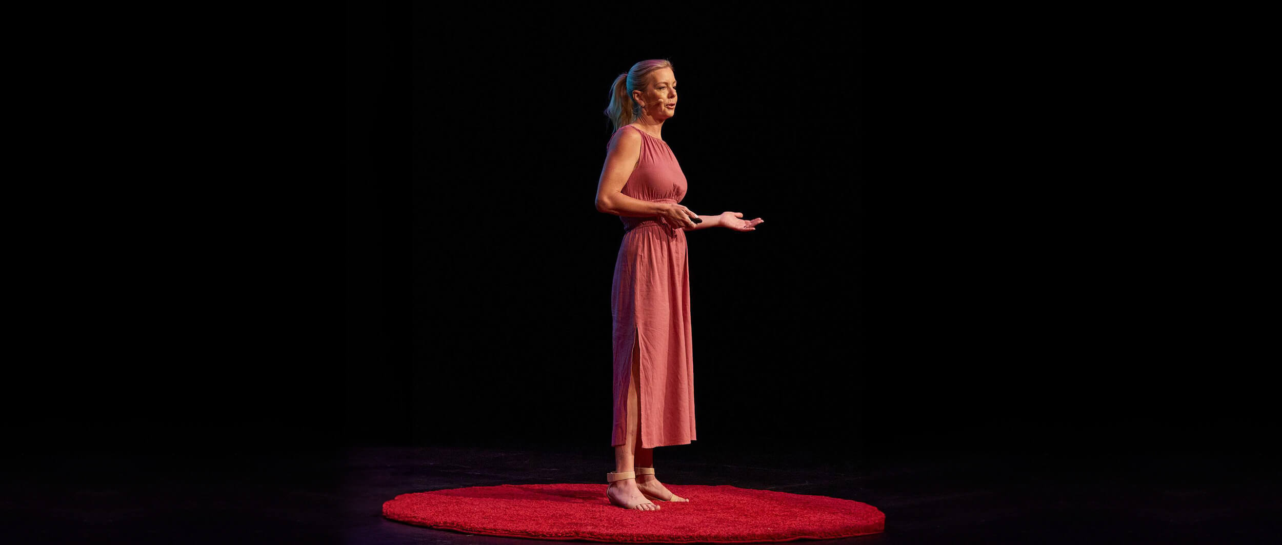 Lauren Cannell on stage at TEDx Hobart 2023